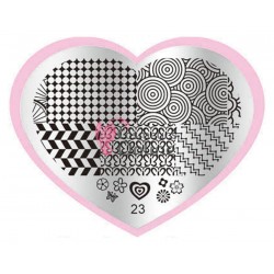 Matrita de Unghii din metal inima 7,1x5,6cm Heart 23